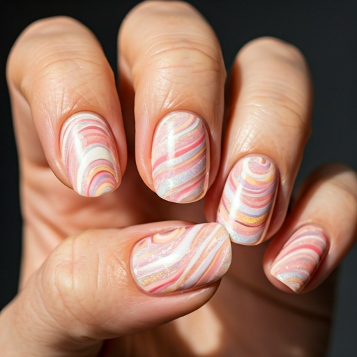 Nude almond nails