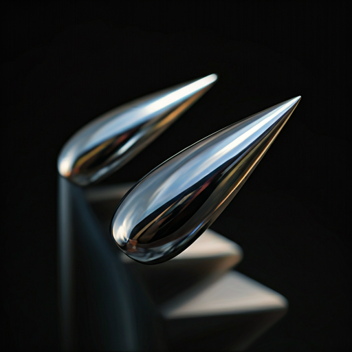 Chrome stiletto nails